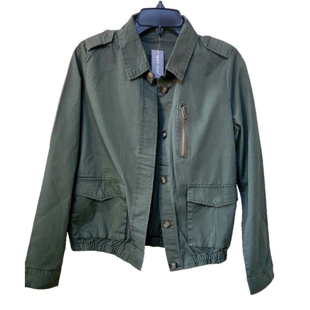 Wet Seal Women's Military Style Jacket, Women's Jr Cargo Jacket, Size Medium